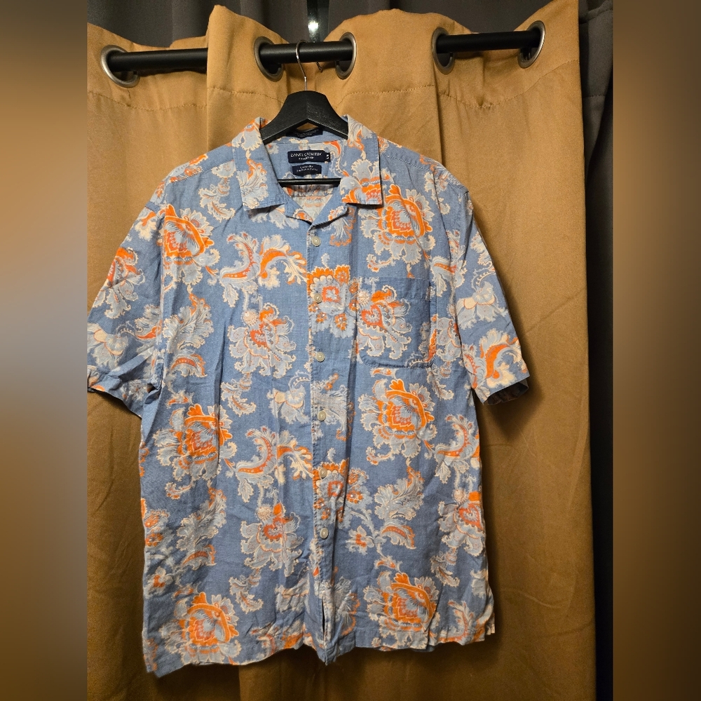 Daniel Cremieux large linen Hawaiian shirt